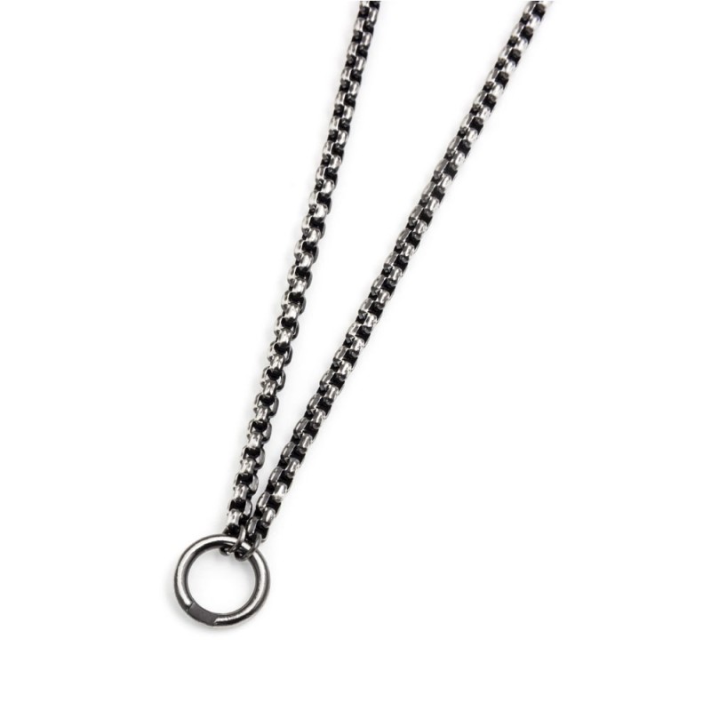 S.STEEL DIAM BOX CHAIN NACKLACE S.STEEL DIAM BOX CHAIN NACKLACE