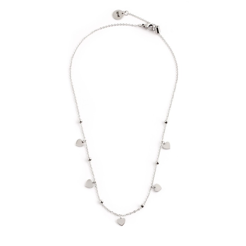 COLLANA CUORI LOVE ACCIAIO