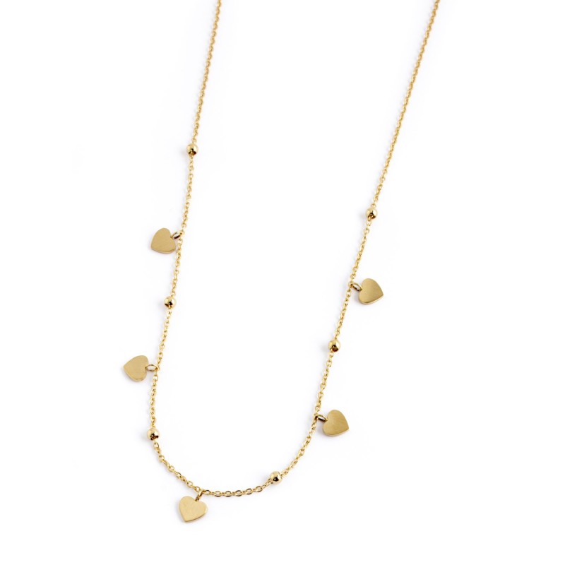 COLLANA CUORI LOVE ACCIAIO