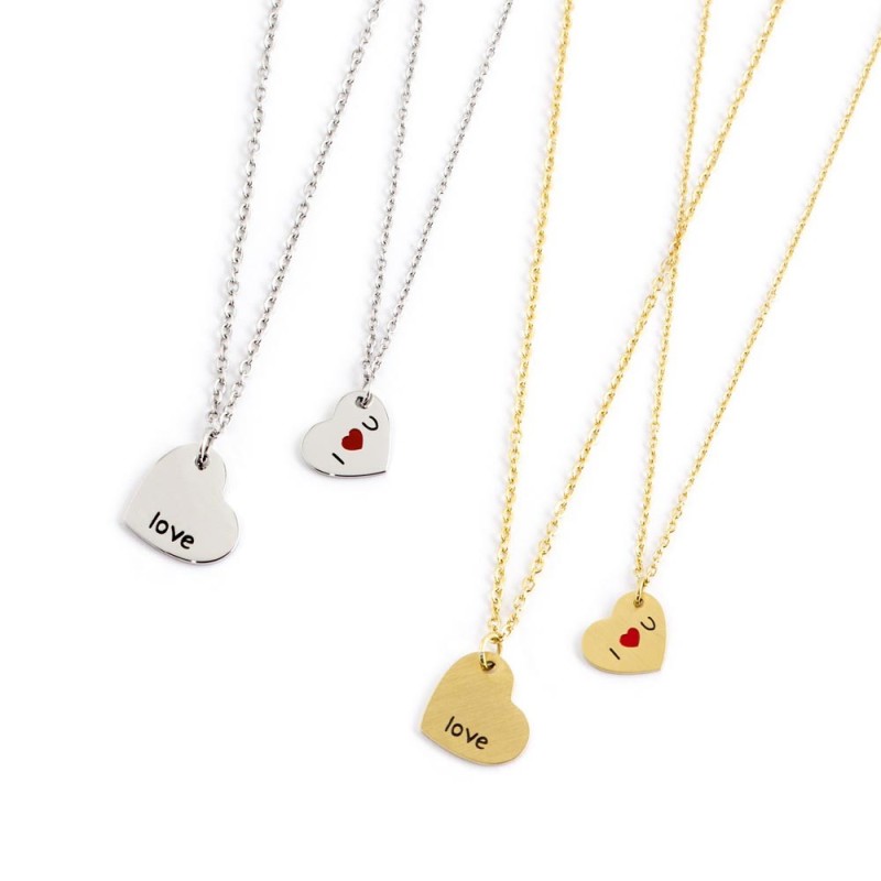 COLLANA CUORE PENDENTE ACCIAIO