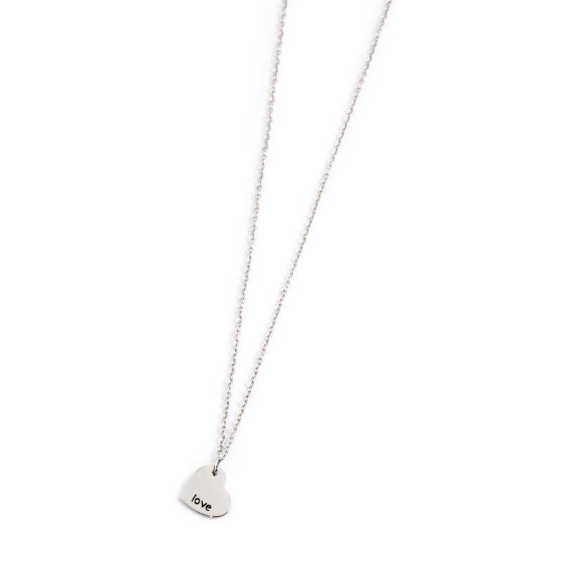 COLLANA CUORE PENDENTE ACCIAIO