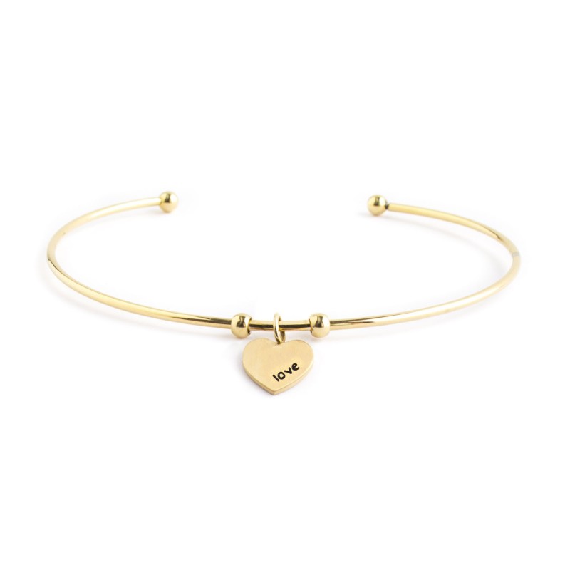 Bracciale rigido cuore love