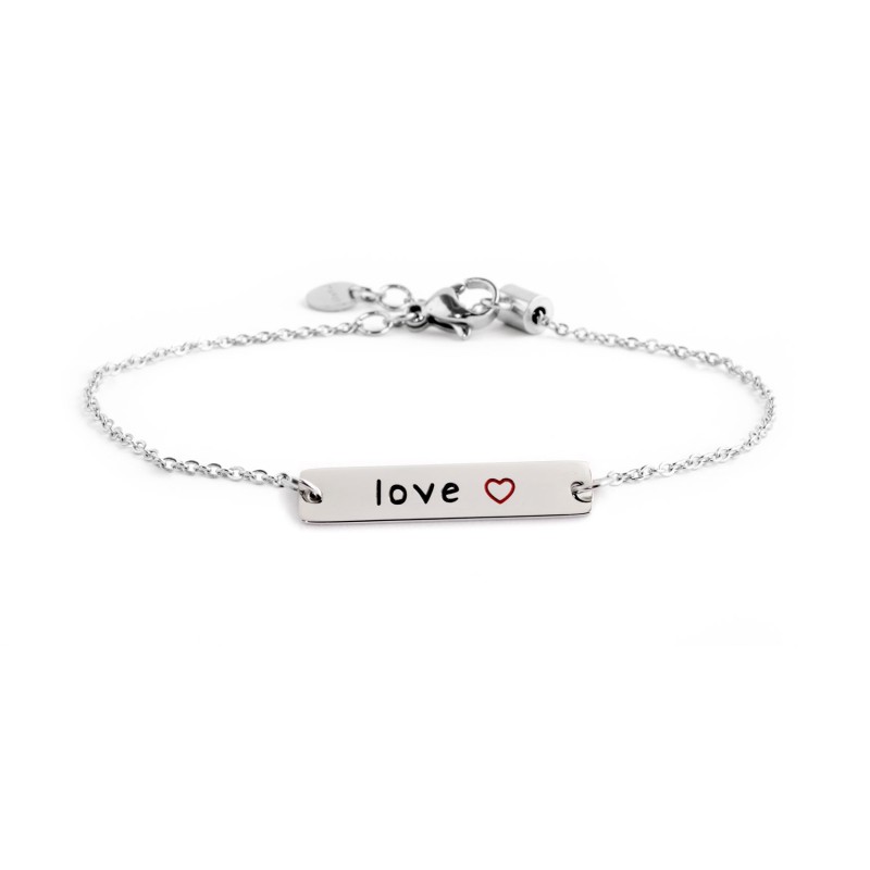 BRACCIALE ACCIAIO TAG LOVE
