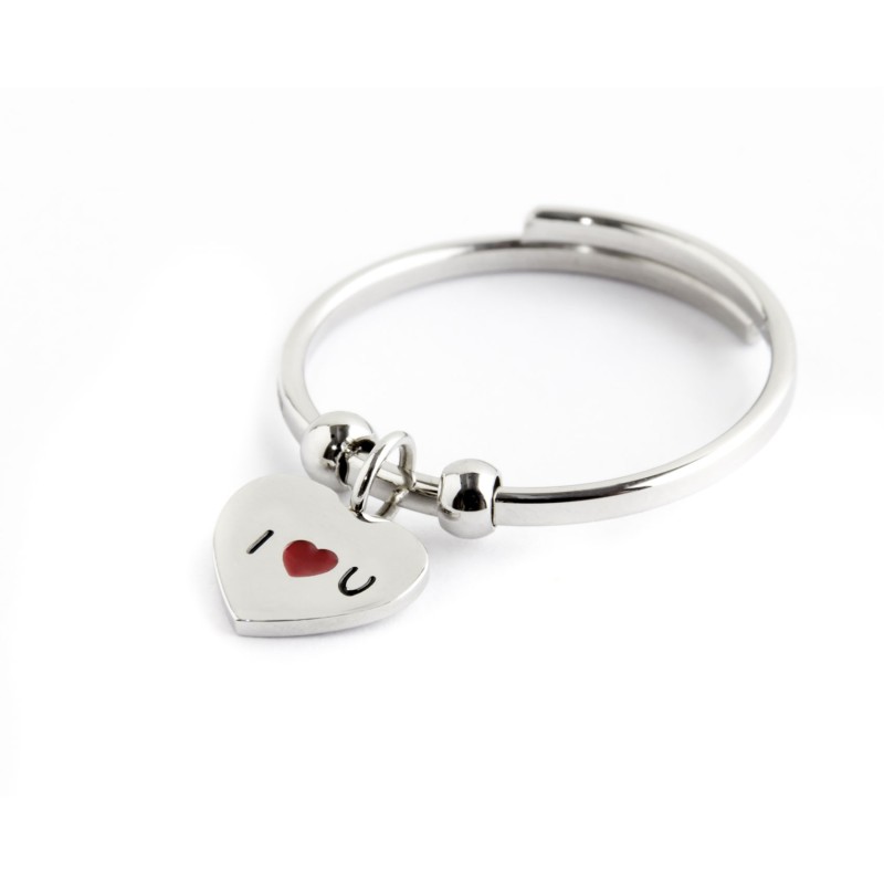 ANELLO CON CUORE PENDENTE