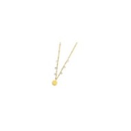 S.S GOLD IP NECKLACE BALLS AND CZ STONES CHAIN WITH MEDAL PEND S.steel gold ip necklace market balls grumetta chain 1,40 mm widt