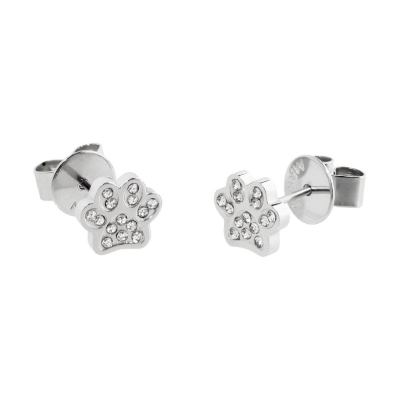 S.STEEL DOG PAW EARRINGS WITH CRYSTALS 316 S.STEEL EARRINGS WITH 6.78*7.6*1.5 MM "DOG PAW" WITH CLAY AND CRYSTAL RHINESTONES. LA