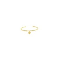 S.S.GOLD IP BALLS BANGLE WITH WIND ROSE PENDANT S.steel with gold ip bangle with balls texture by stamping, size 58,80*48 mm. On