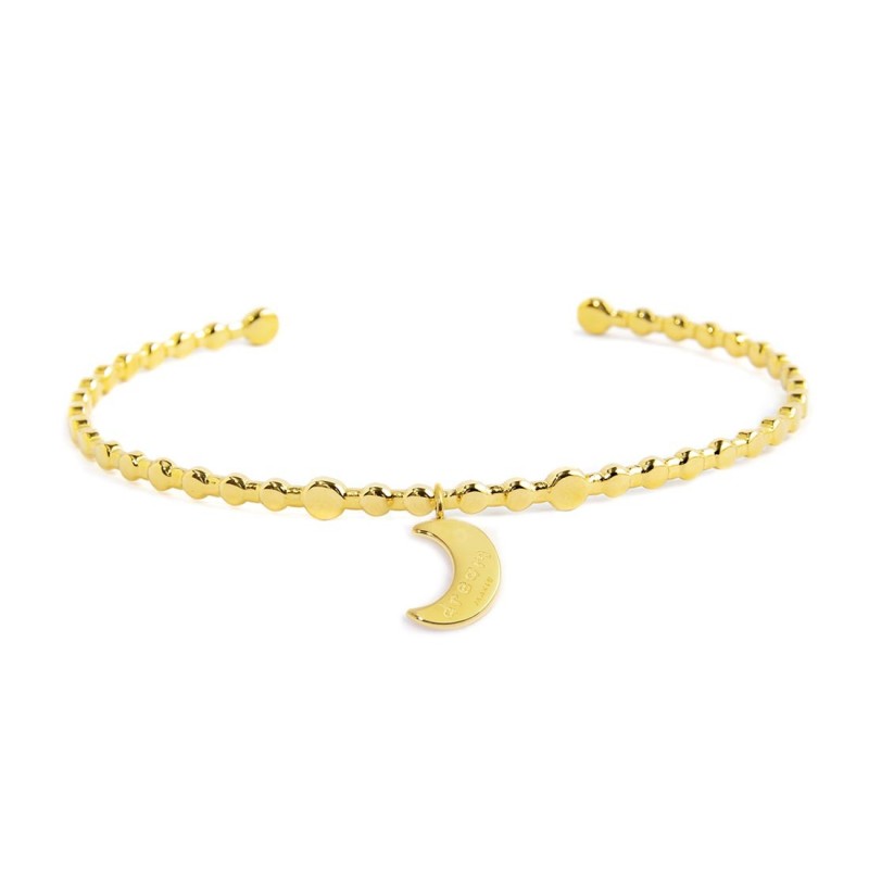 Bracciale rigido luna pendente