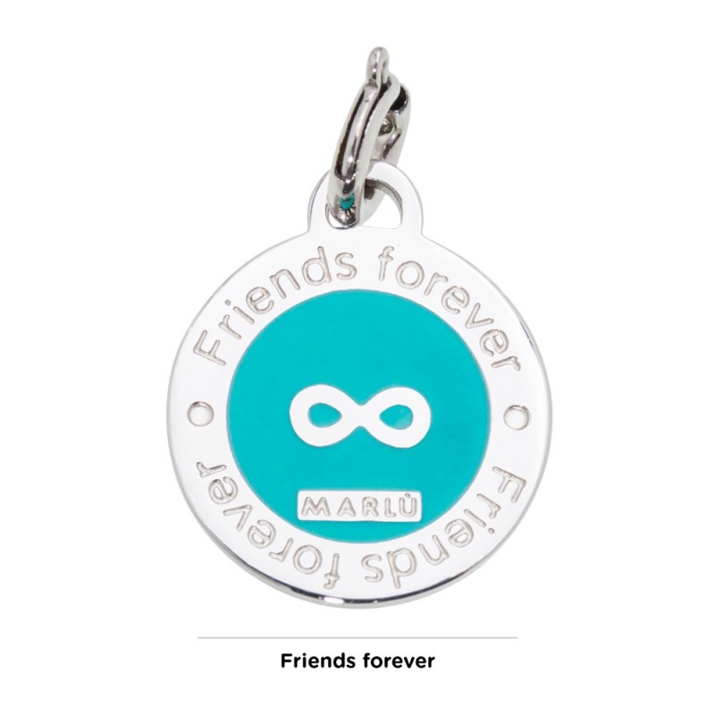 ROUND S.STEEL PENDANT INFINITY TURQUOISE