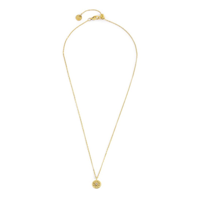 Collana medaglietta sole pendente