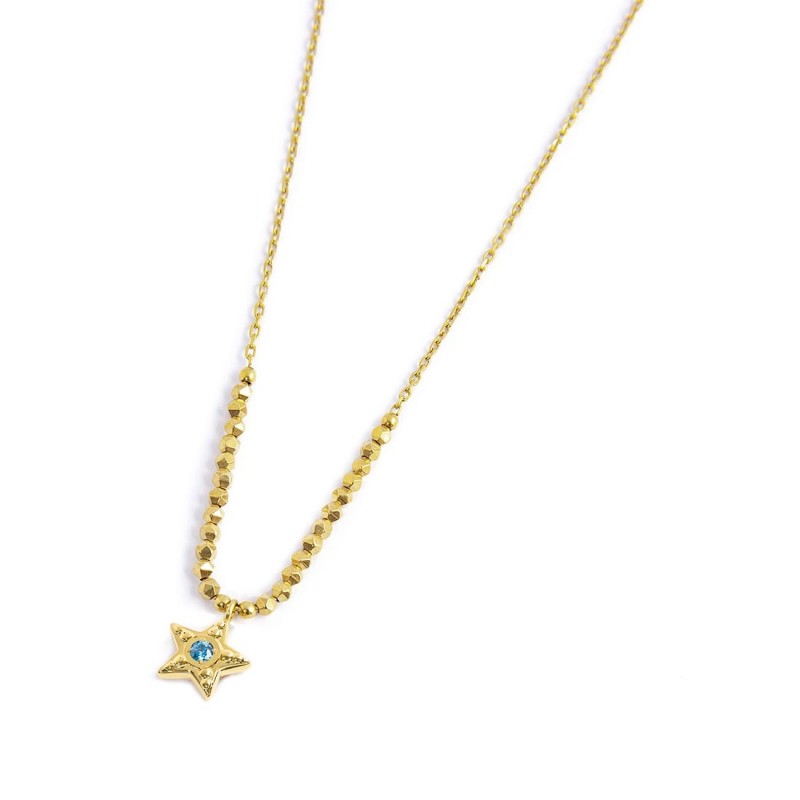 S.S.GOLD IP NECKLACE HEMATITE AND STAR PEND S.steel gold ip necklace main chain is "O" chain, 1,20 mm width, 0,26 thickness. Sec