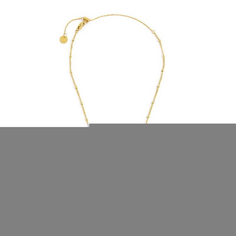 Collana medaglietta sole pendente con zirconi