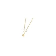 S.S GOLD IP NECKLACE BALLS, CZ STONES AND MEDAL PEND S.steel gold ip necklace with market balls grumetta chain 1,40 mm width, 0,