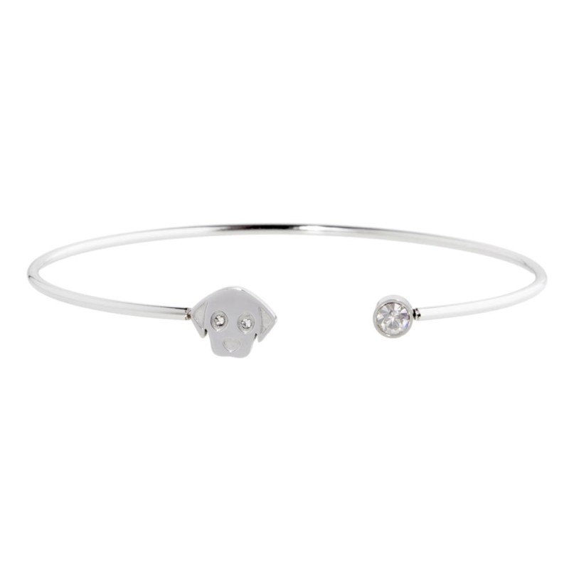 Bracciale rigido cane con cristalli