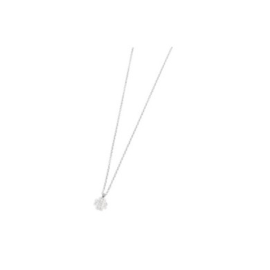 316L S.STEEL NECKLACE CLOVER WITH STONES 316 S.STEEL NECKLACE 8.5*8.5*1.5 MM CLOVER WITH CLAY AND RHINESTONES,1.6 MM BALL CHAIN