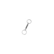 S.STEEL KEYRING WITH DOUBLE RING WITH INSERT WITH TENNIS CHAIN S.steel keyring with double ring and insert. Keyrings with 28 mm