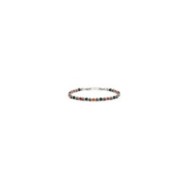 Bracciale corniola rossa e pietra lavica