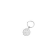 S.STEEL KEYRING WITH ROUND PENDANT Polished s.steel keyring with round pendant. Keyring is with 30 mm diameter, 2,70 mm width, 2