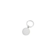 S.STEEL KEYRING WITH ROUND PENDANT Polished s.steel keyring with round pendant. Keyring is with 30 mm diameter, 2,70 mm width, 2