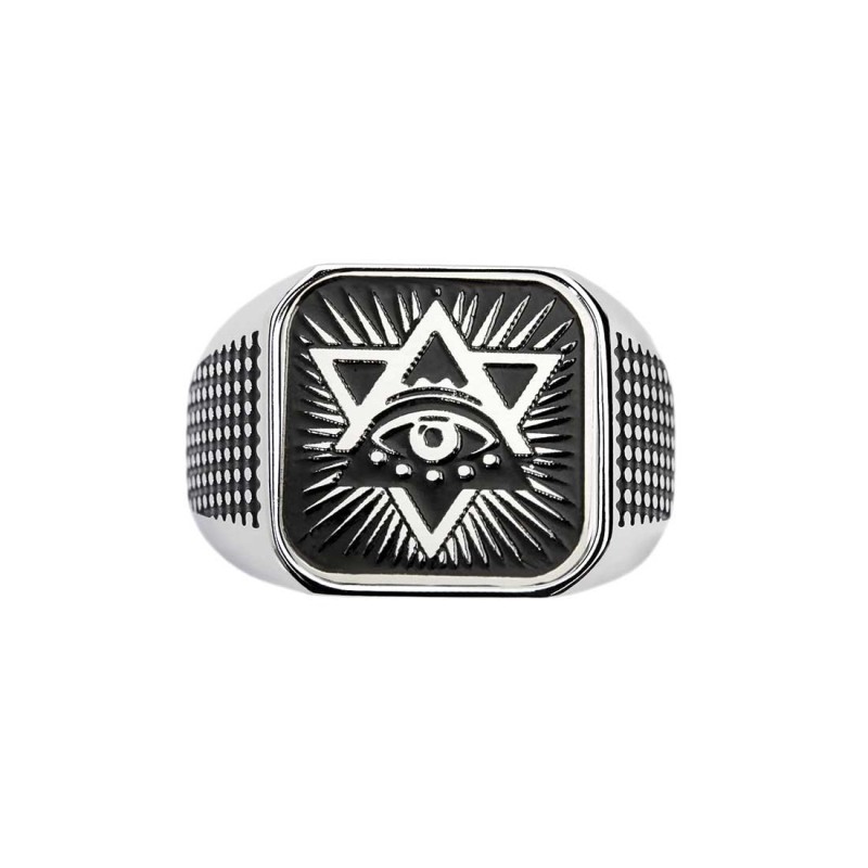 S.STEEL SQUARED PLATE WITH EYE Polished s.steel squared plate size 13,99*13,99 mm, 1 mm thickness with on the front side third e