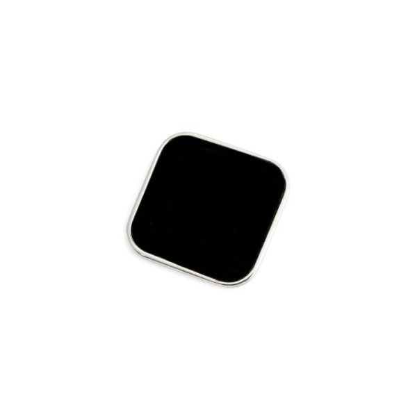 Piastrina quadrata smalto nero changy