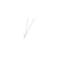 Collana con croce pendente con zirconi