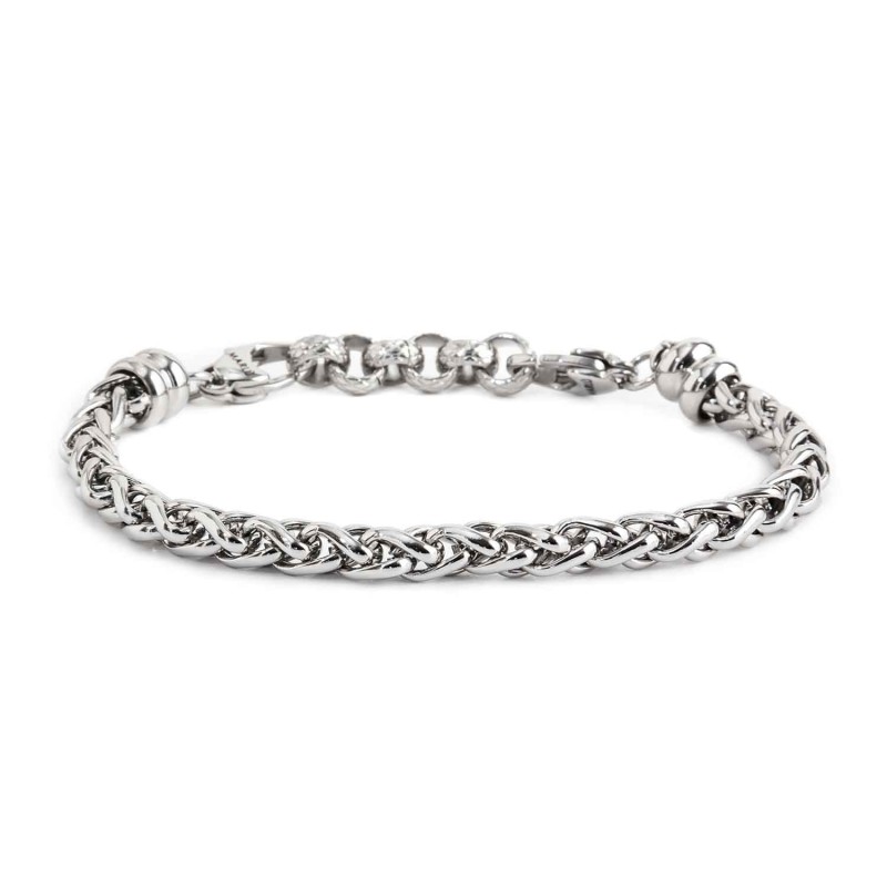 S.STEEL BR SONAGLIO CHAIN 5.80 MM S.steel polished bracelet with sonaglio chain with thickness 5.80 mm. At both ends double ring