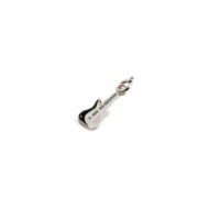 S.S. MATT CHARM GUITAR WITH BLACK ENAMEL S.steel matt charm guitar shape, with black enamel, 14.45 mm with thickness 1.50 mm. Ma