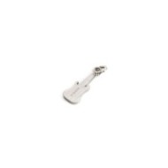 S.S. MATT CHARM GUITAR WITH BLACK ENAMEL S.steel matt charm guitar shape, with black enamel, 14.45 mm with thickness 1.50 mm. Ma