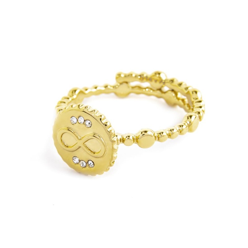 Anello medaglietta con infinito