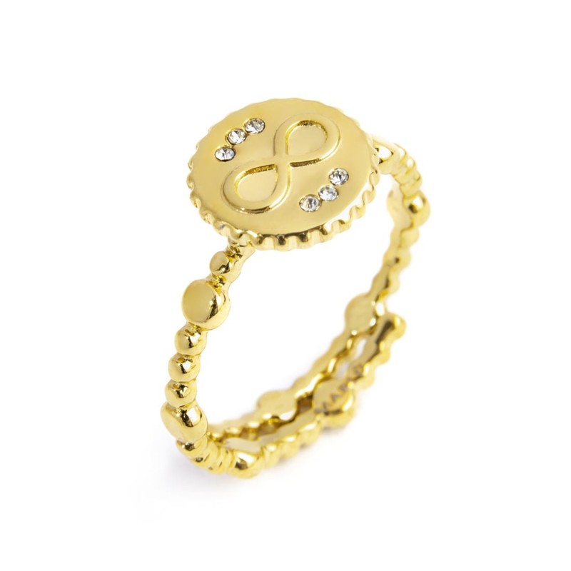 Anello medaglietta con infinito