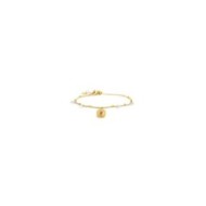 Bracciale piastrina cuore pendente e zirconi