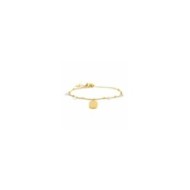 Bracciale piastrina cuore pendente e zirconi