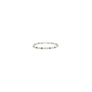 S.STEEL BRACELET WHITE AND BROWN STONE S.steel bracelet with 4.60mm white agate stone, 4.30mm eye tiger stone, 3.85mm crome hema