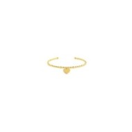 Bracciale rigido cuore pendente