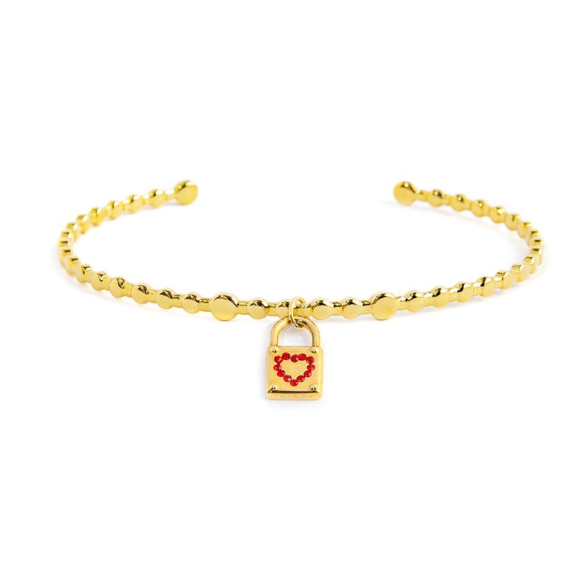 Bracciale rigido lucchetto pendente