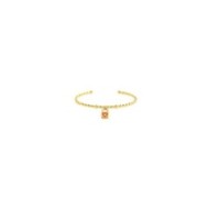 S.S.GOLD IP BANGLE WITH PADLOCK PENDANT S.steel gold ip bangle with balls texture by stamping, size 58,80 mm (major axis)*48 mm