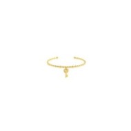 S.S.GOLD IP BANGLE WITH KEY PENDANT S.steel gold ip bangle with balls texture by stamping, size 58,80 mm (major axis)*48 mm (min