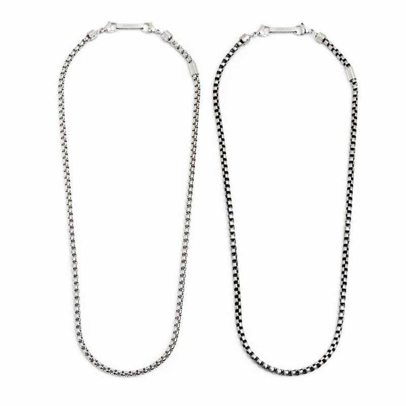 COLLANA ACCIAIO BOX ROUNDED 4 MM