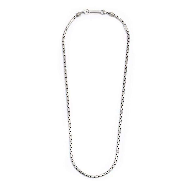 COLLANA ACCIAIO BOX OVAL 3 MM