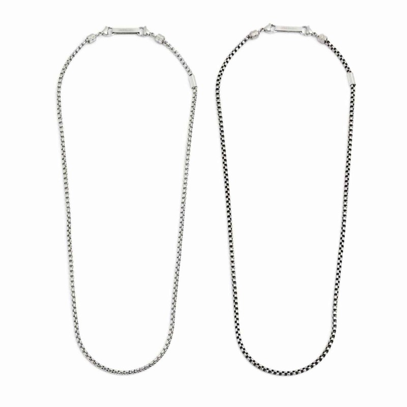 COLLANA ACCIAIO BOX ROUNDED 3 MM