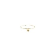 S.STEEL BANGLE WITH LUCKY STAR 316 s. steel oval open bangle, with 8 mm star pendant with lucky in black enamelTMT 14