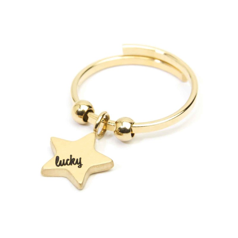 Anello stella lucky pendente