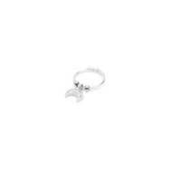 Anello luna con cristalli pendente