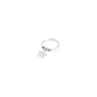 Anello stella con cristalli pendente