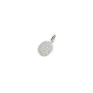 S.STEEL CHARM PAPA Polished s.steel charm size 12*10,70 mm, 1,40 mm thickness, on the top welded ring with 4 mm diameter. On the