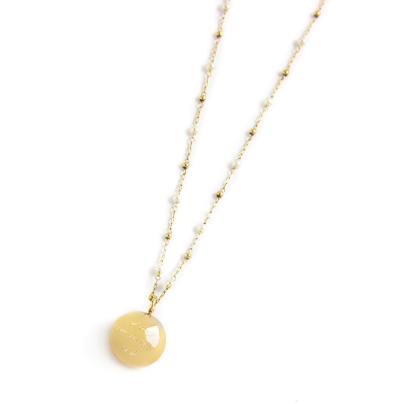 Collana chiama angeli con perle e sfere