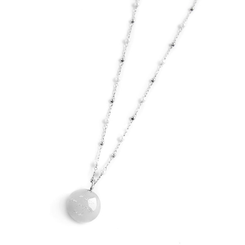 Collana chiama angeli con perle e sfere