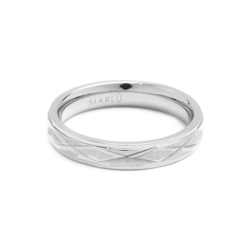 Anello texture a rombo
