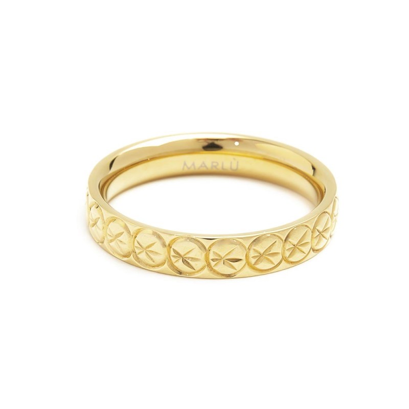 Anello texture stelle